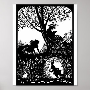 Alice com o coelho Poster