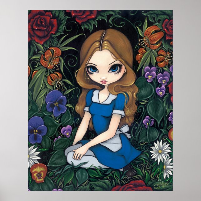 Alice e a Impressão de Arte das Flores - no País d (Frente)