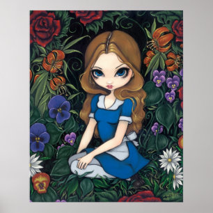 Alice e o impressão da arte das flores - no país
