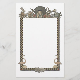 Alice em artigos de papelaria da arte do país das