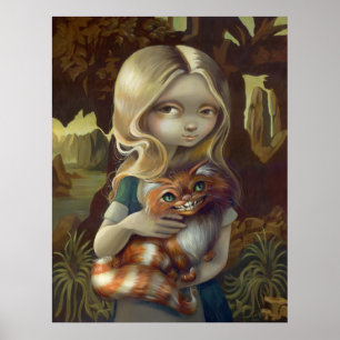Alice em um impressão do gótico do país das
