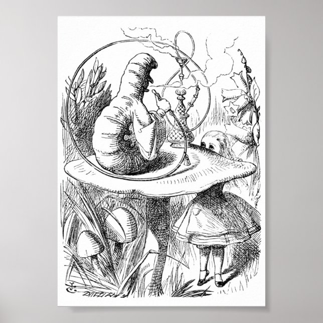 Alice encontra a Poster da lagarta (Frente)