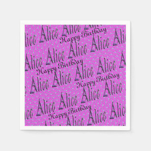 Alice, Feliz Aniversário, Guardanapos de Festa Ros
