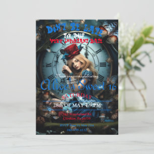 Alice In Wonderland Sweet 16 Convite