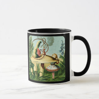 Alice na caneca de café do país das maravilhas