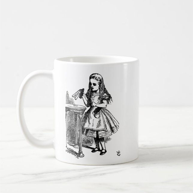 Alice na caneca impossível das coisas do país das (Esquerda)