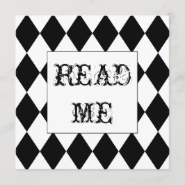 Alice na praça do Harlequin no convite para Wonder