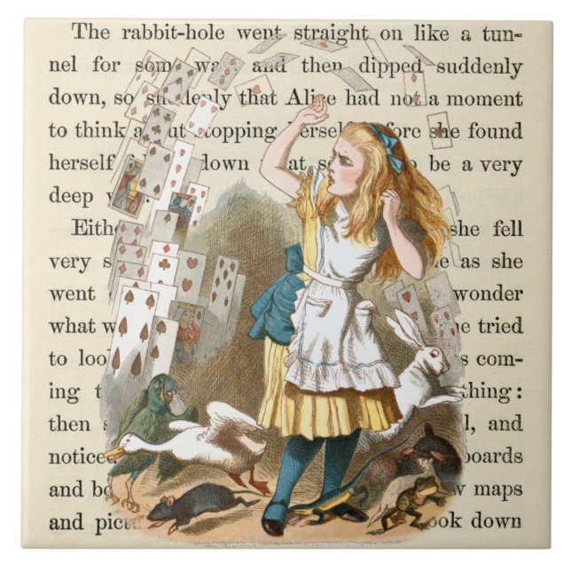 Alice No Azulejo De Cerâmica No País Das Maravilha (Frente)