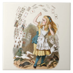 Alice No Azulejo De Cerâmica No País Das Maravilha