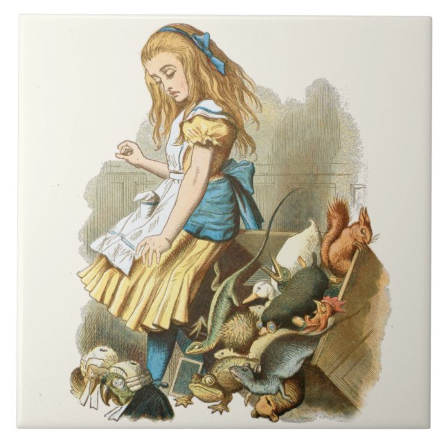 Alice No Azulejo De Cerâmica No País Das Maravilha (Frente)