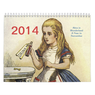 Alice no calendário do país das maravilhas 2014