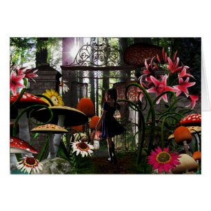 Alice no cartão do país das maravilhas