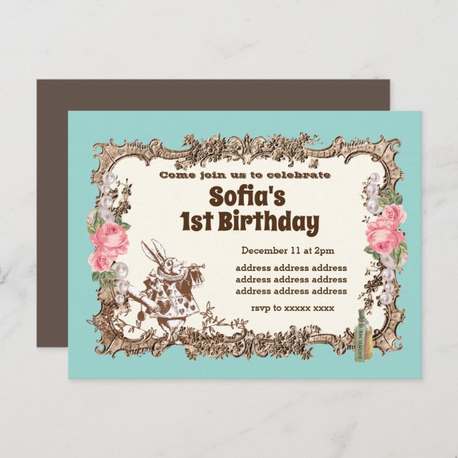 alice no convite da terra maravilhosa (Frente/Verso)