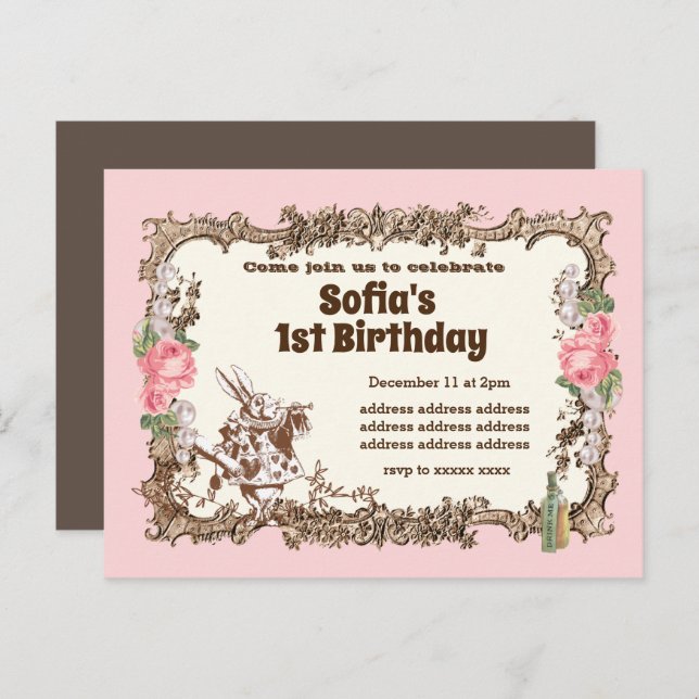 alice no convite da terra maravilhosa (Frente/Verso)