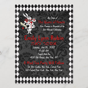 Alice no Convite de festas Negro da Maravilha