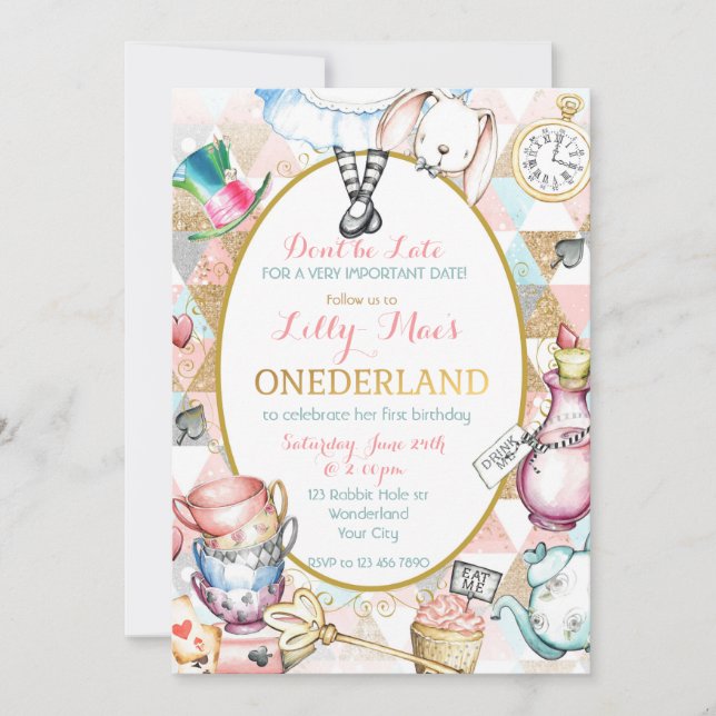 Alice No Convite Para Terra Maravilha, Primeiro An (Frente)