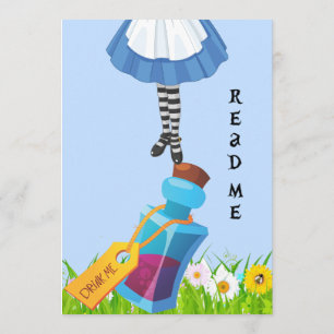 Alice no doce do país das maravilhas convite de 1