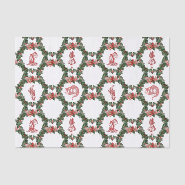 Alice no lenço de papel do Natal do país das (Frente )