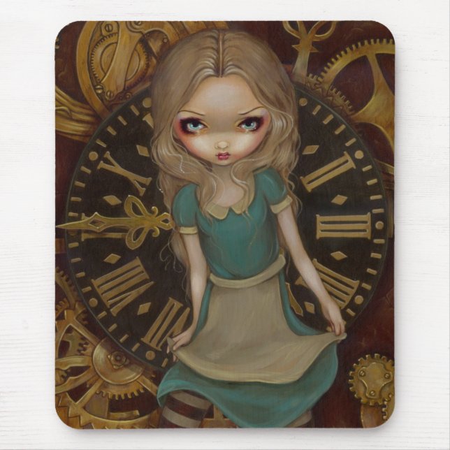 "Alice no maquinismo de relojoaria" Mousepad (Frente)