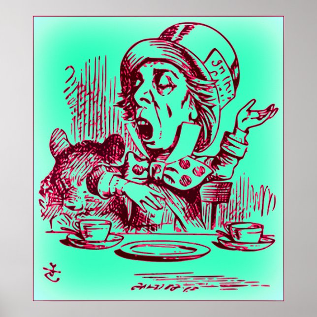 Alice no País das Maravilhas - A Poster do Chapéu  (Frente)