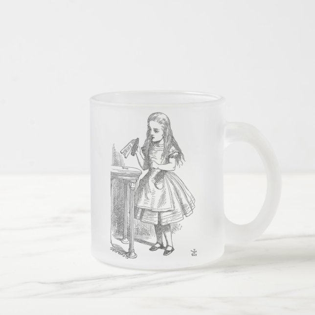 Alice no país das maravilhas bebe-me caneca de (Direita)
