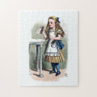 Alice no país das maravilhas bebe-me quebra-cabeça