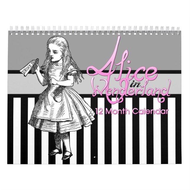Alice no país das maravilhas calendário de 12 (Capa)