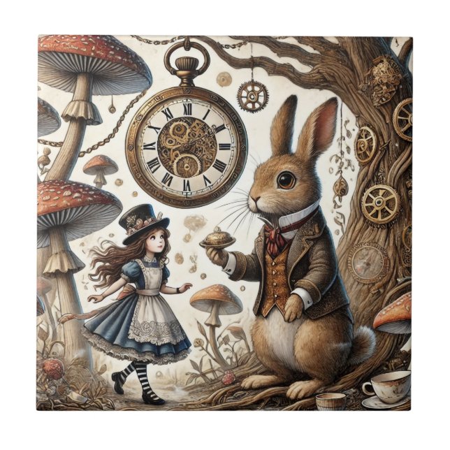 alice no país das maravilhas coelho branco (Frente)