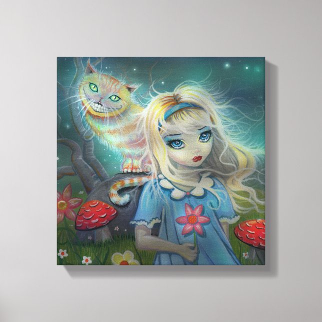 Alice no País das Maravilhas em Impressão de Tela  (Frente)