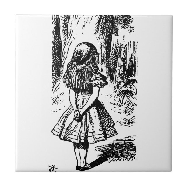 Alice no país das maravilhas - ilustração original (Frente)