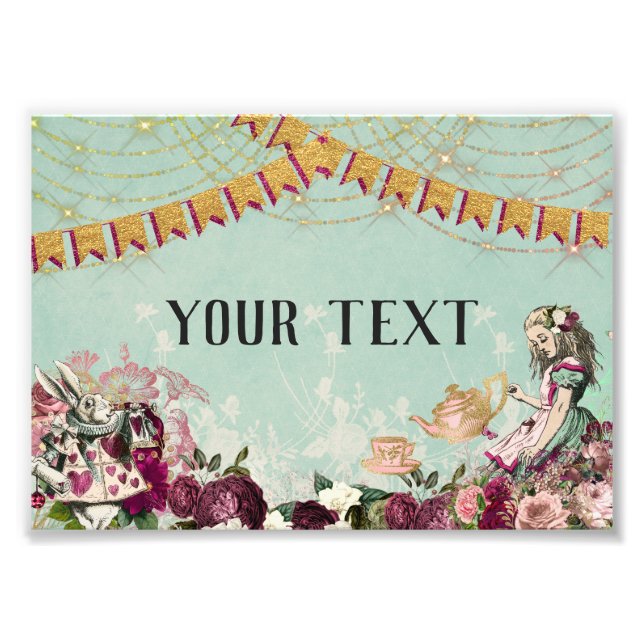 Alice no País das Maravilhas, Impressão de Foto do (Frente)