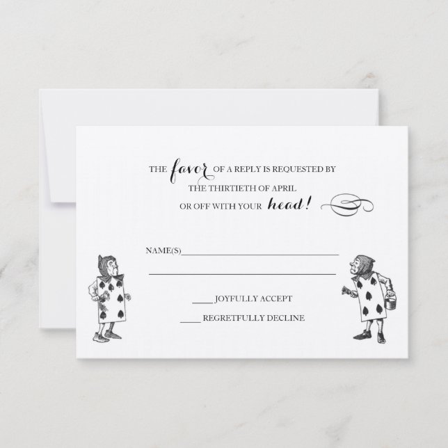 Alice no País das Maravilhas - Placa de Resposta R (Frente)