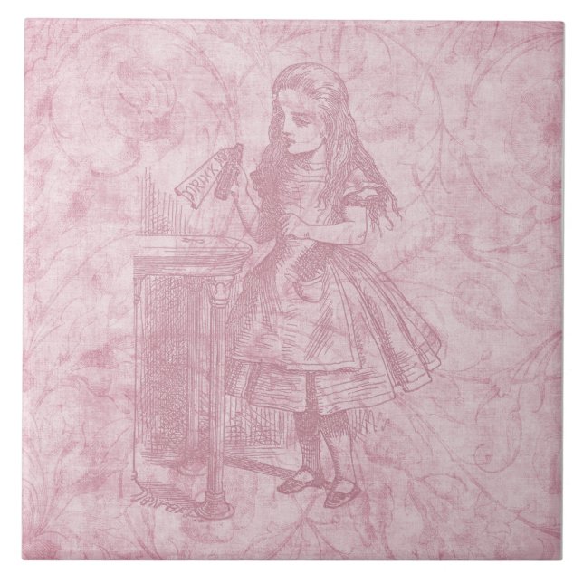 Alice no País das Maravilhas Rosa Floral Alice com (Frente)