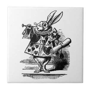 Alice no País das Maravilhas Vintage Coelho Branco