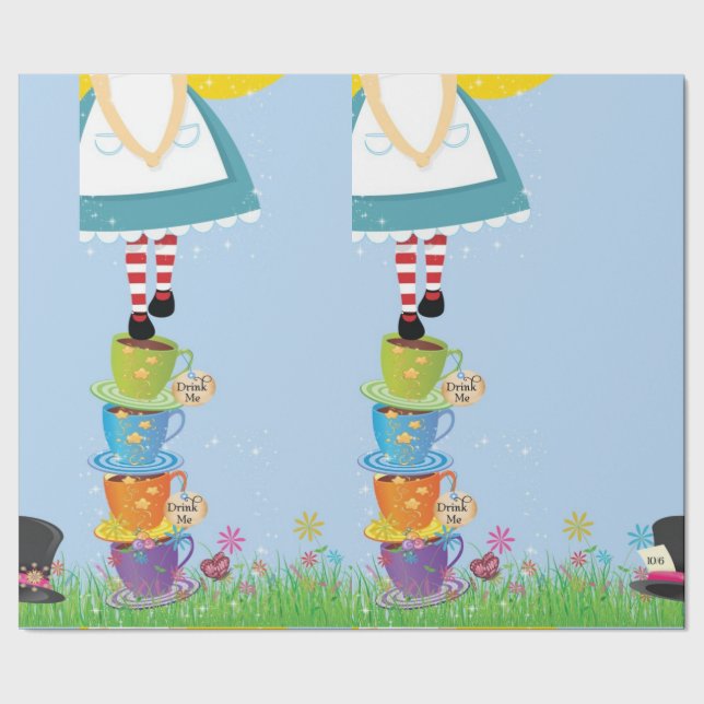 Alice no papel de embrulho do país das maravilhas (Barra)