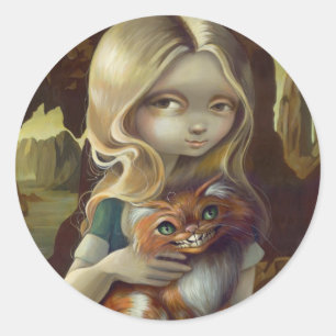 "Alice no retrato da Vinci" adesivo