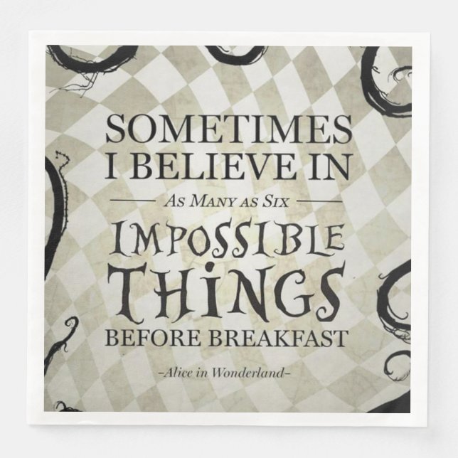 Alice nos guardanapos maravilhosos (Frente)