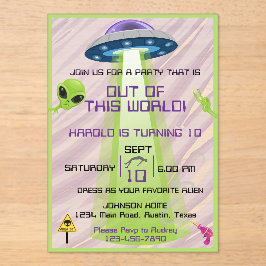 Alien Out of the World Any Age Birthday