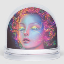 Alien Woman with Cosmic Hair 