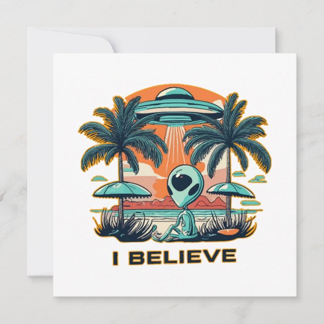 alienígena com OVNI I CREIEVE (Frente)