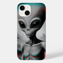alienígena com tema iPhone 14 capa de telefone