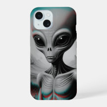 Alienígena com tema iPhone 15 capa de telefone