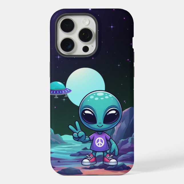 Alienígena da Paz Fofo & Nave Espacial (Verso)