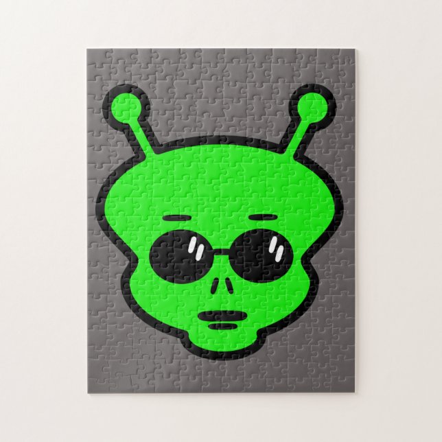 ALIENÍGENA DE QUEBRA-CABEÇA DE JIGSAW GREEN MAN (Vertical)