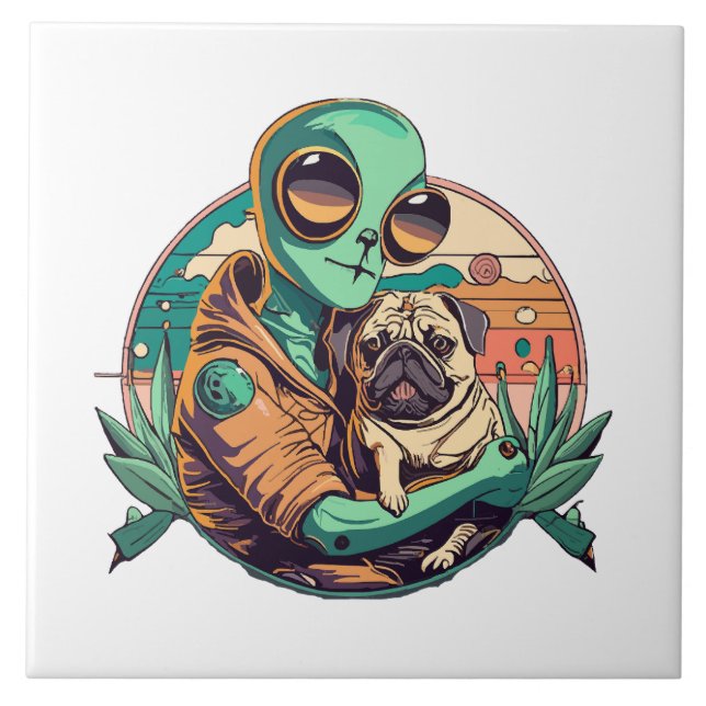 Alienígena e Pug (Frente)