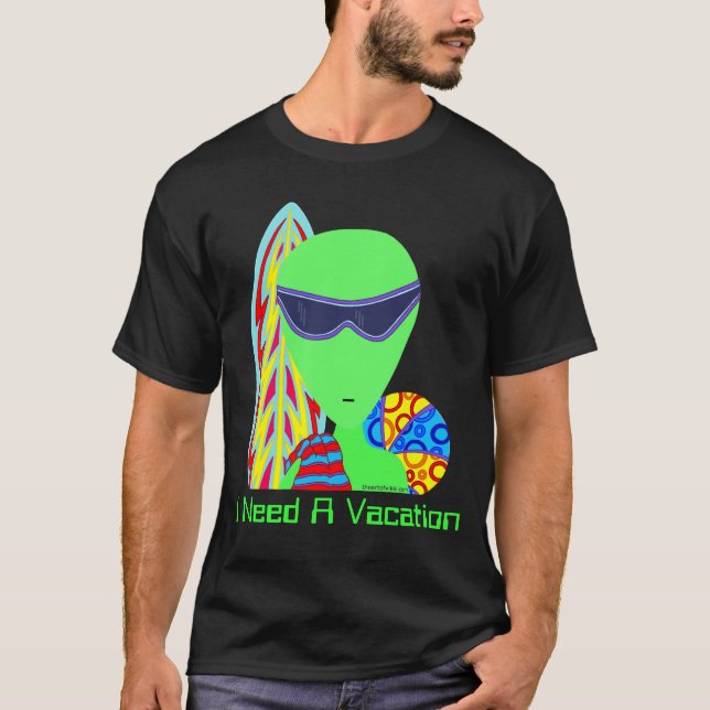 Alienígena engraçada de Z eu preciso uma camisa (Frente)