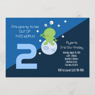Alienígena espacial Convite de Aniversário 5x7