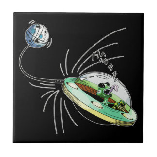 Alienígena espacial Roubando a Lua