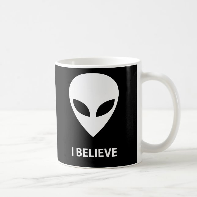 ALIENÍGENA eu acredito a caneca (Direita)