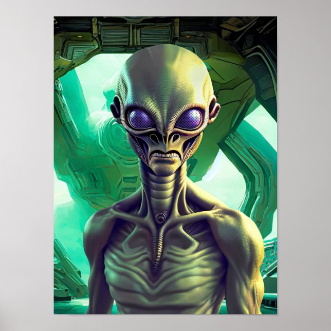 Alienígena - Homens Verdes Pequenos Poster 12 x 16 (Frente)